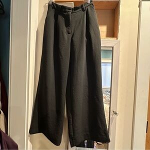 Abercrombie Black Wide-Leg Trousers